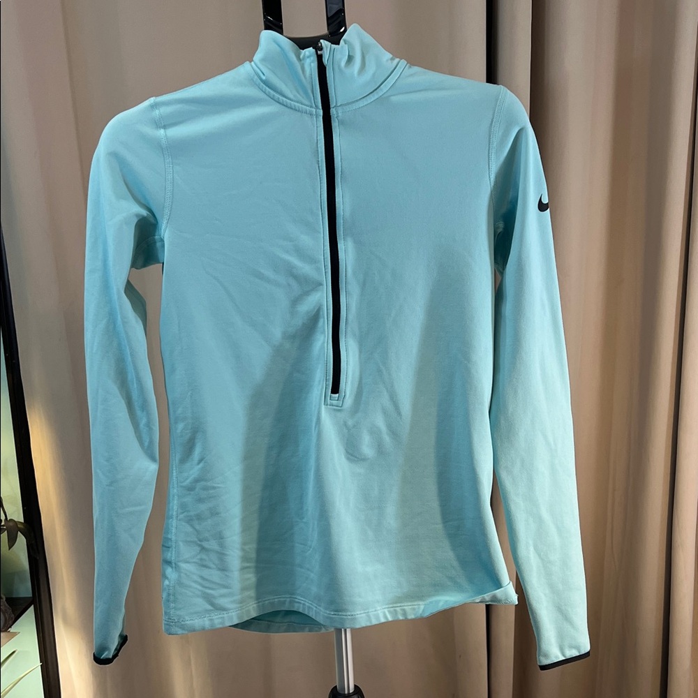 Nike Pro Dri-FIT 3/4 quarter zip Aqua Top